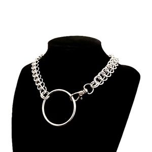 Custom hand made half persian o ring clasp chainmaille necklace